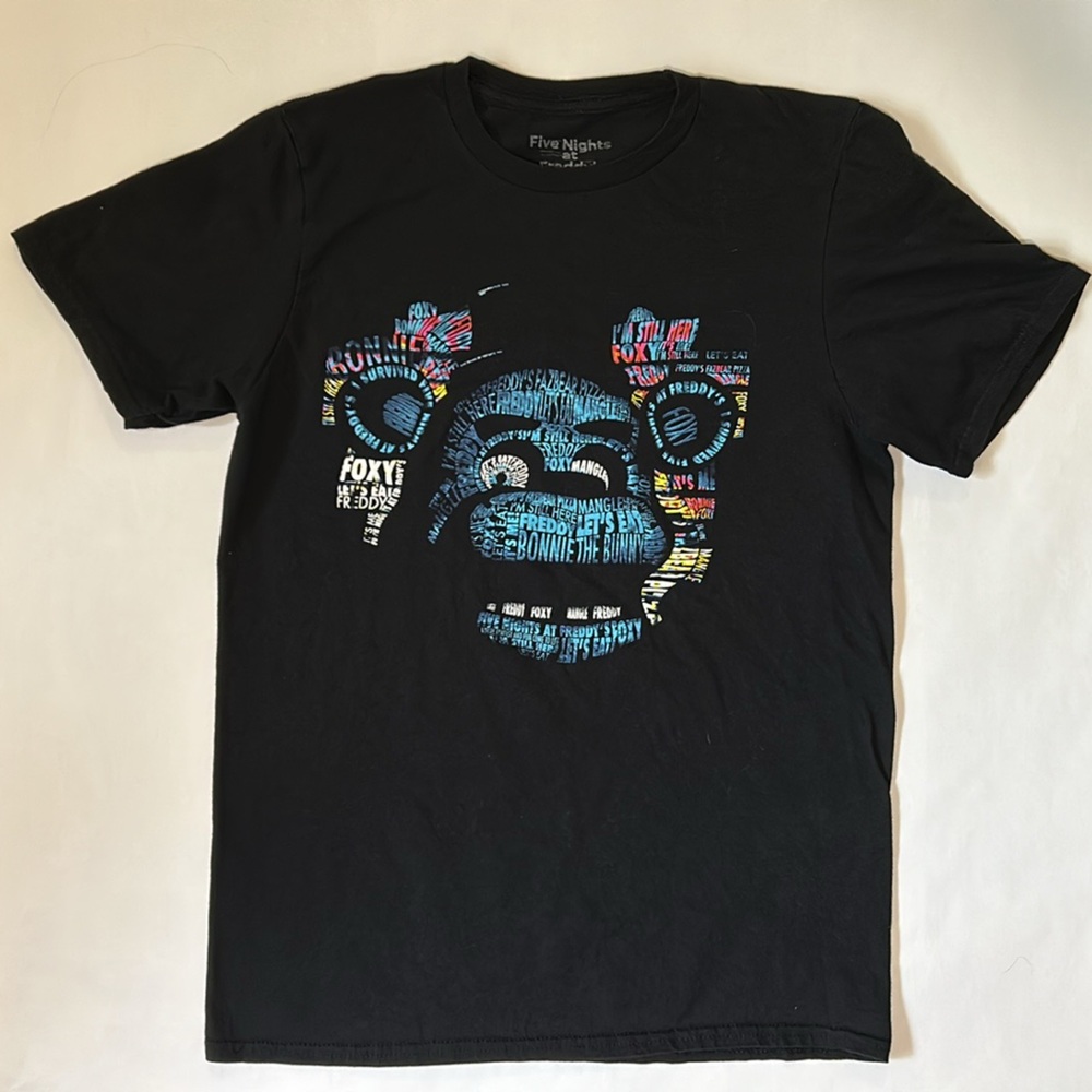Five Nights at Freddy’s FNAF Black T-Shirt Size Small